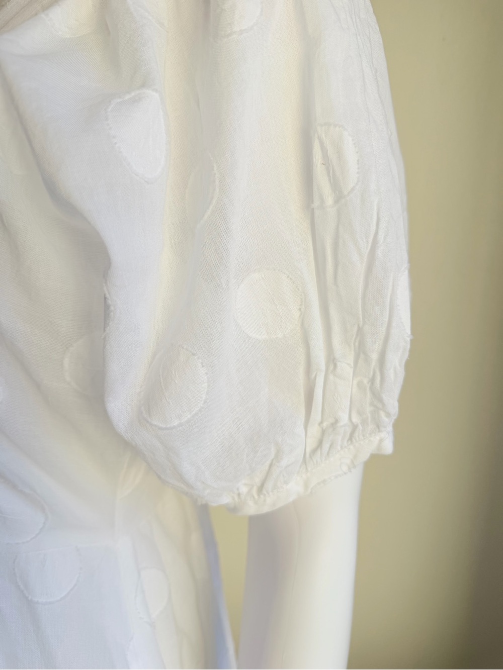 Madewell White Puff-Sleeve Midi Dress - Picture 4 of 9